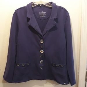 Neon Buddha Cotton Blend Blazer Jacket